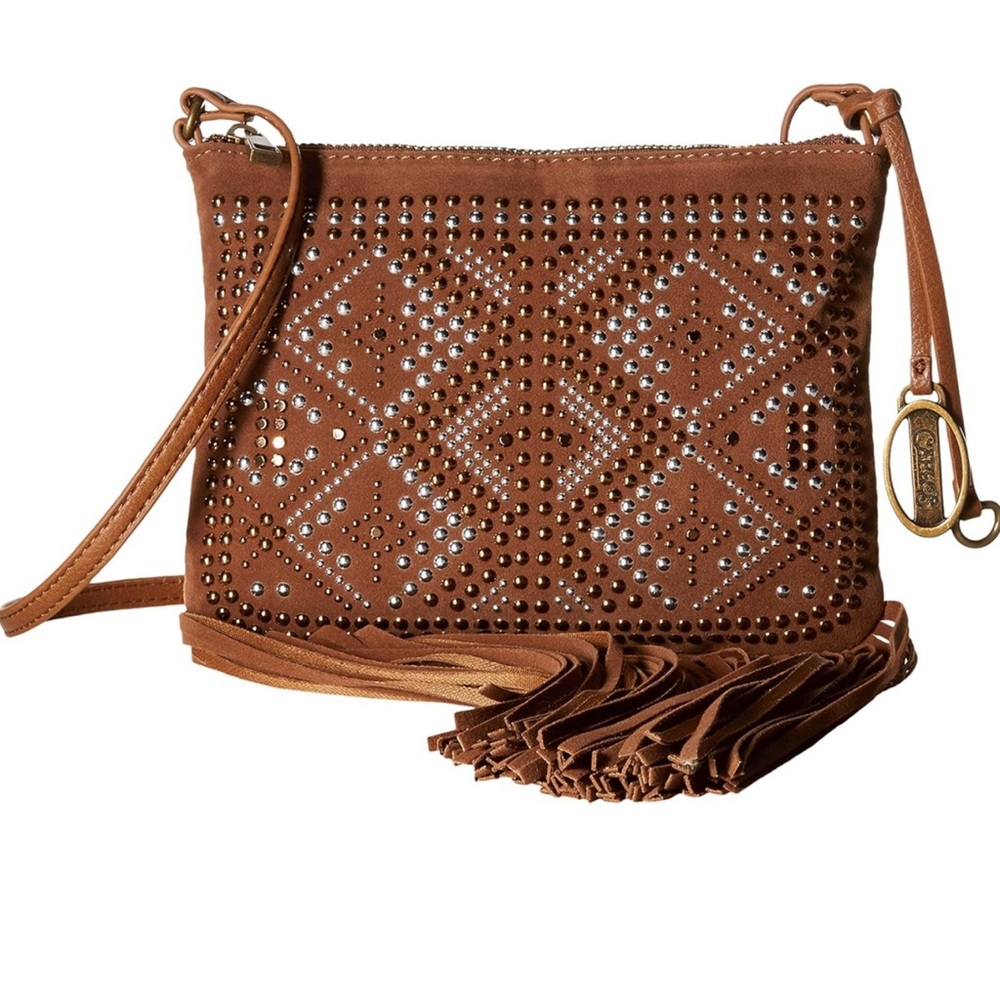 Carlos Santana Fringe Janice cognac Crossbody Bag